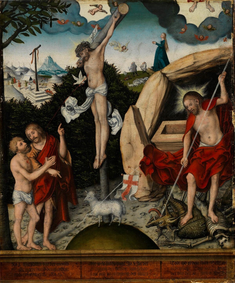 Allegory of Law and Mercy: the Crucifixion of Jesus - Lucas Cranach the Elder