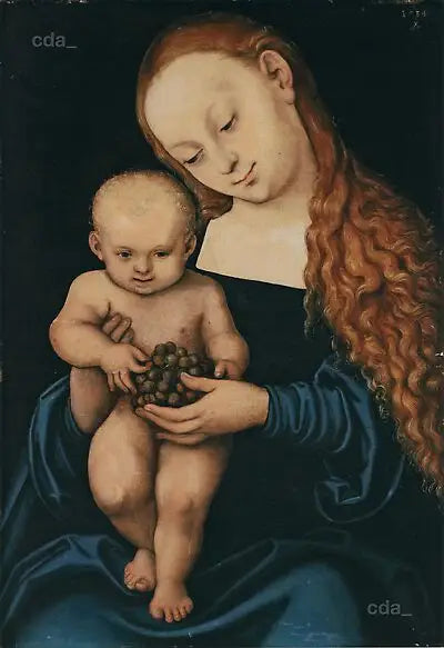The Virgin and Child with Grapes - Lucas Cranach the Elder