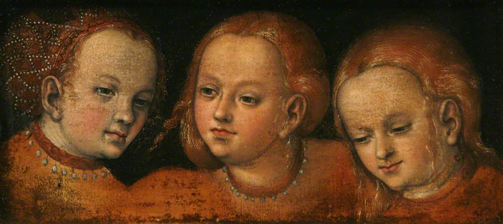 Étude de trois têtes de filles - Lucas Cranach the Elder - Alpha Reproduction
