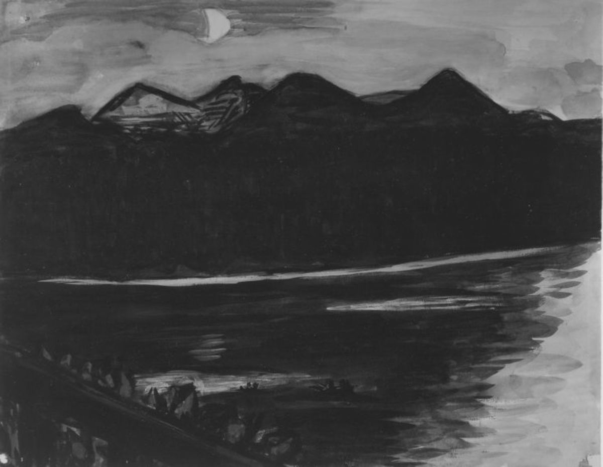 See bei Mondschein - Max Beckmann