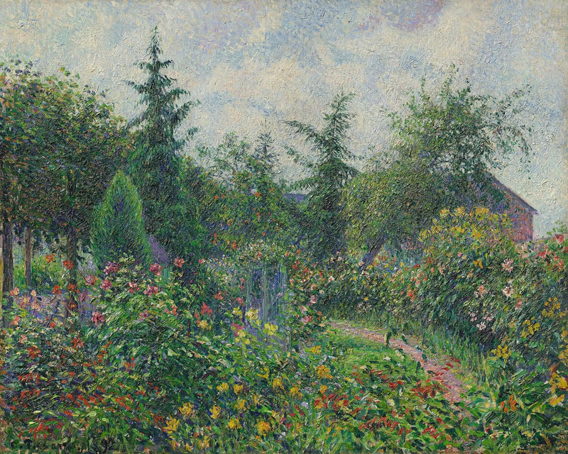 Garden and Chicken Coop at Octave Mirbeau, Les Damps - Camille Pissarro