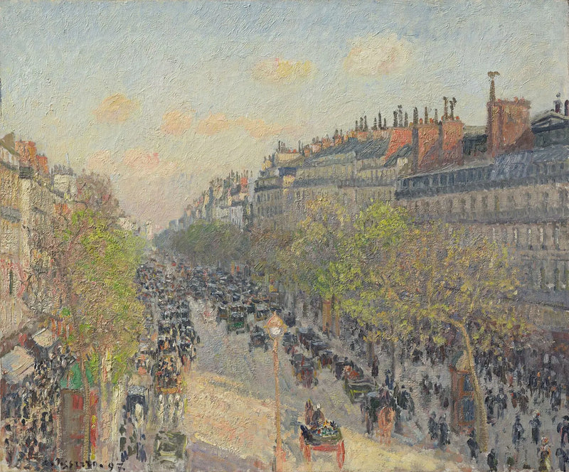 The Boulevard Montmartre, End of Day - Camille Pissarro