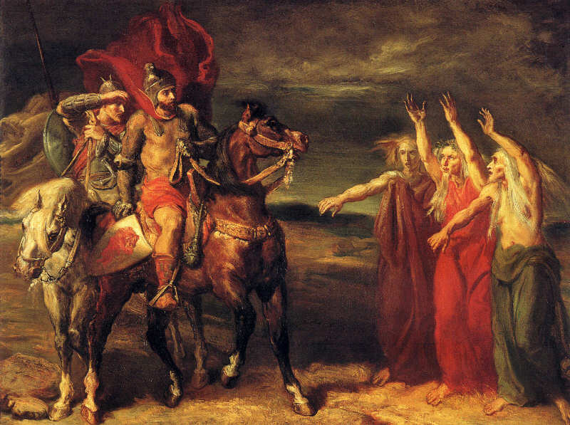 Macbeth and the Three Witches - Théodore Chassériau