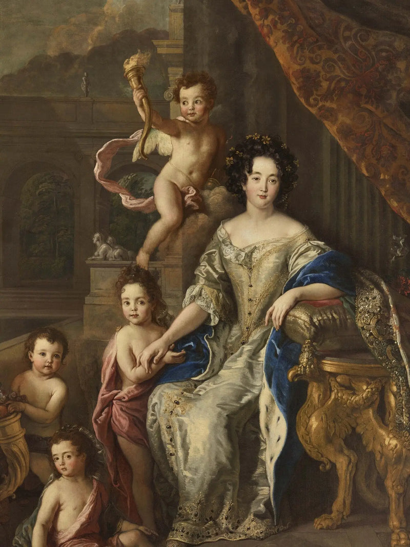 Anne of Bavaria, Duchess of Enghien then Princess of Condé, with her children - Pierre Mignard