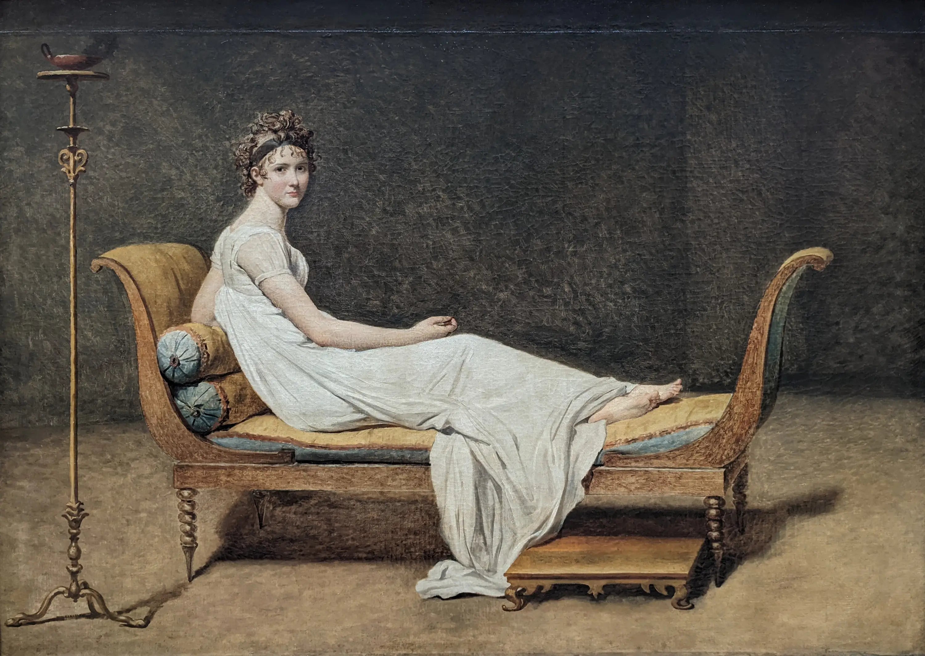 Reproduction du tableau « Madame Récamier - Jacques-Louis David » par Alpha Reproduction en peinture à l’huile