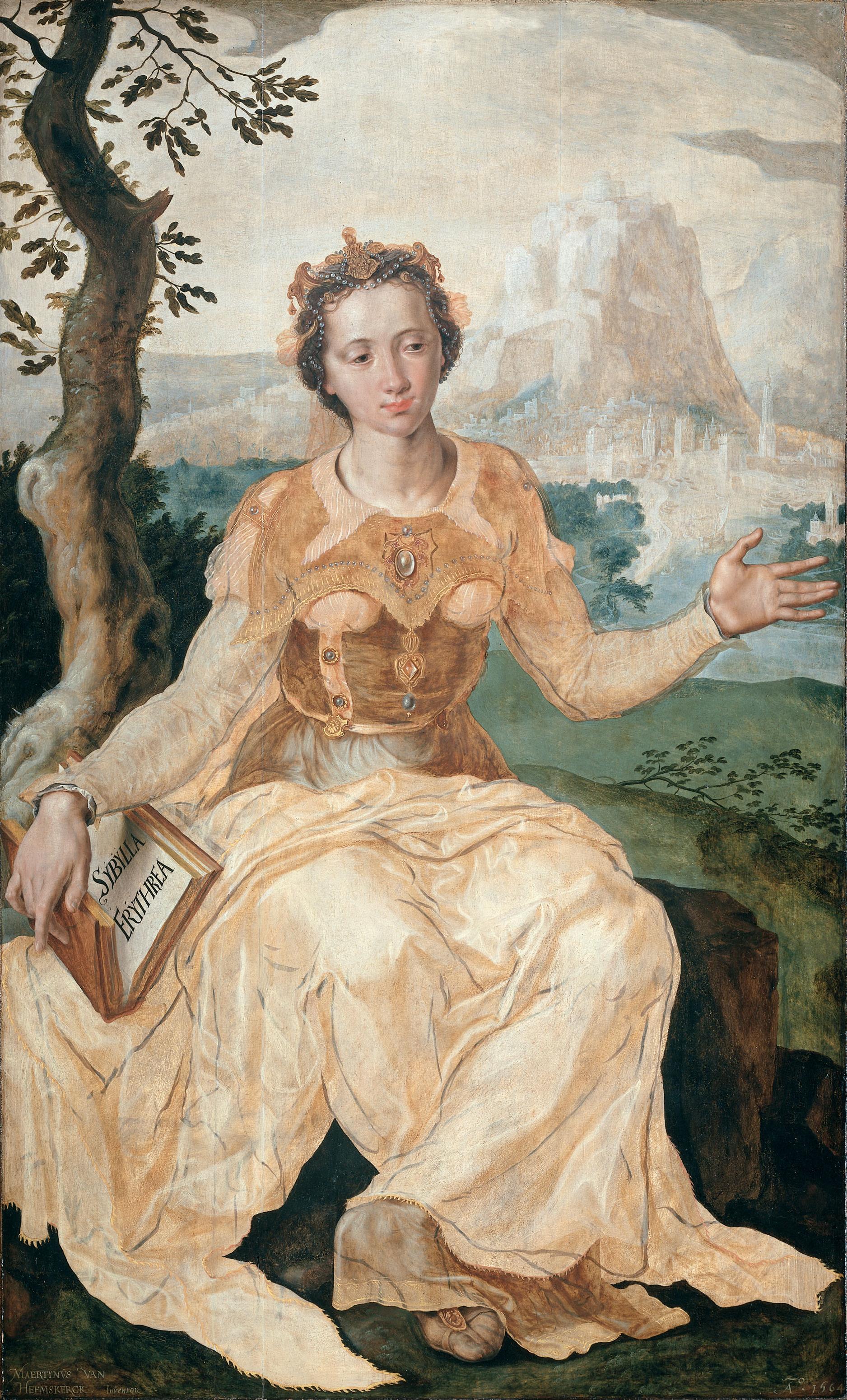 Aile d'un triptyque avec la sibylle d'Erythrée - Maarten van Heemskerck