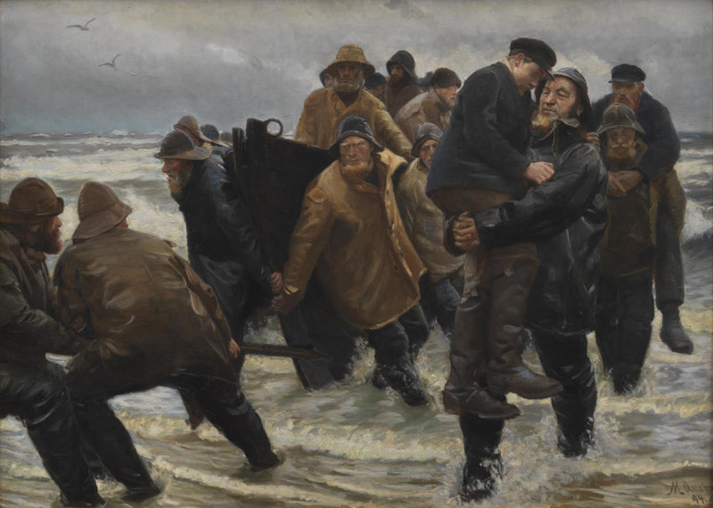 A crew rescued - Michael Peter Ancher