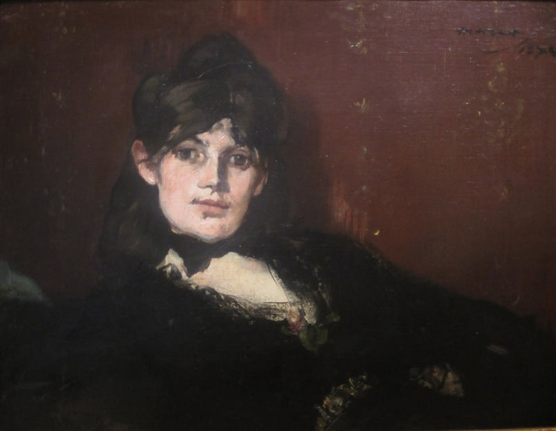 Portrait of Berthe Morisot Reclining - Édouard Manet