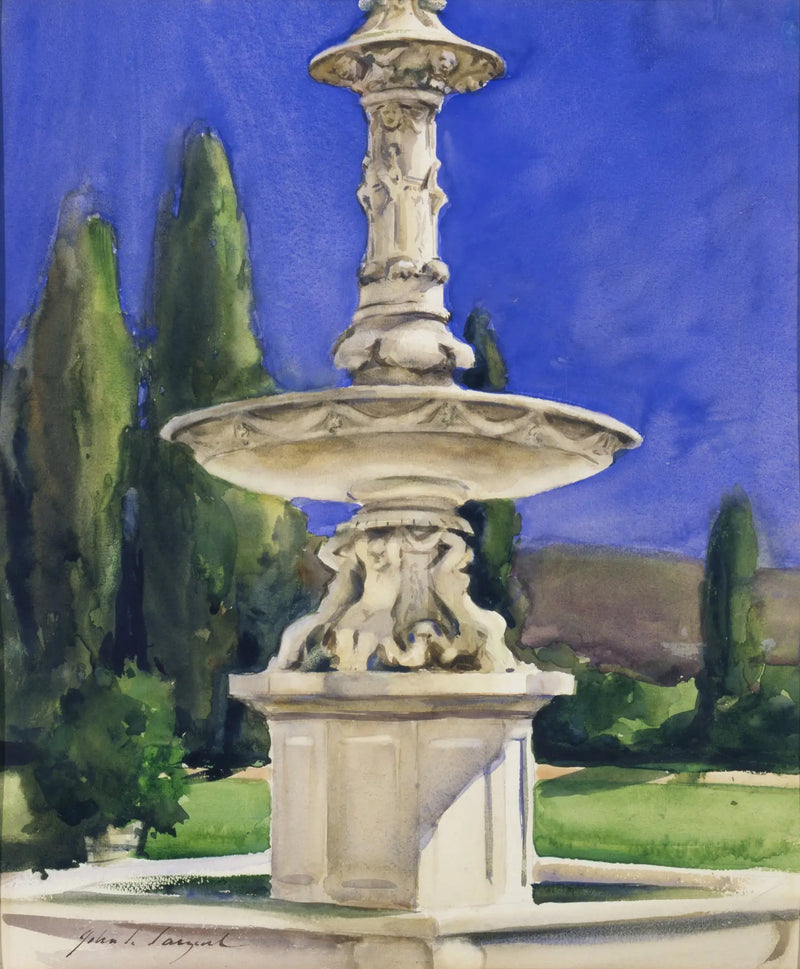 Marble Fountain in Italy - John Singer Sargent