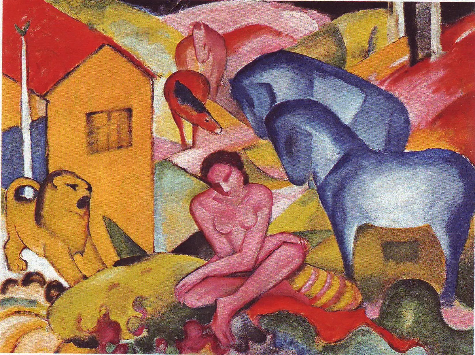 Reproduction du tableau « Le Rêve - Franz Marc » par Alpha Reproduction en peinture à l’huile