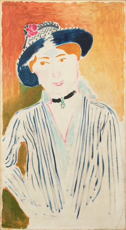 Reproduction du tableau « Marguerite à la veste rayée - Henri Matisse » par Alpha Reproduction en peinture à l’huile
