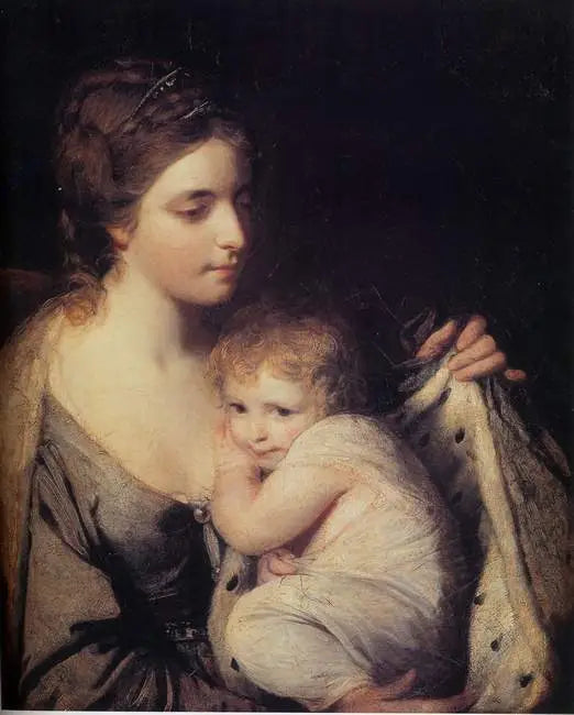 The Two Waldegrave, portrait of Maria Walpole, Countess of Waldegrave, and her daughter Elisabeth Laura, formerly Countess of Waldegrave - Joshua Reynolds