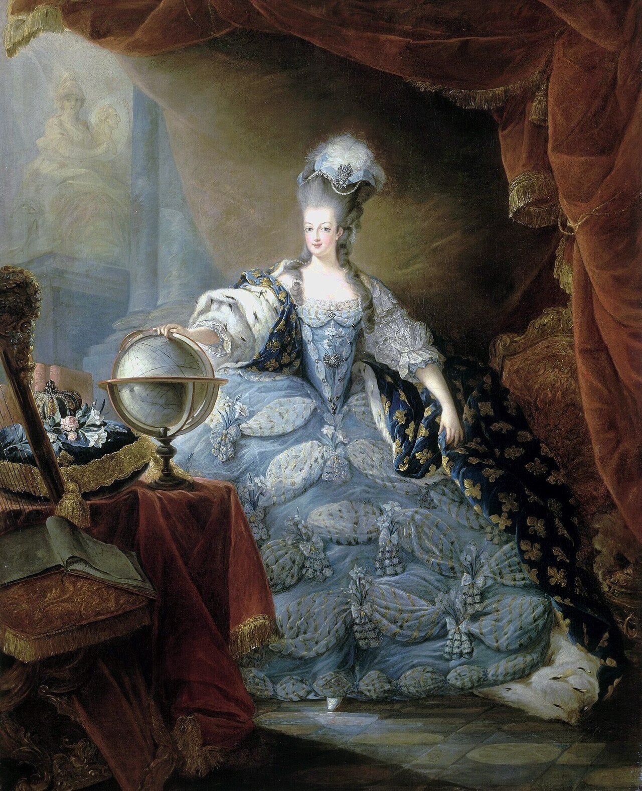 Marie-Antoinette in full court dress – Jean-Baptiste André Gautier-Dagoty (circa 1775)