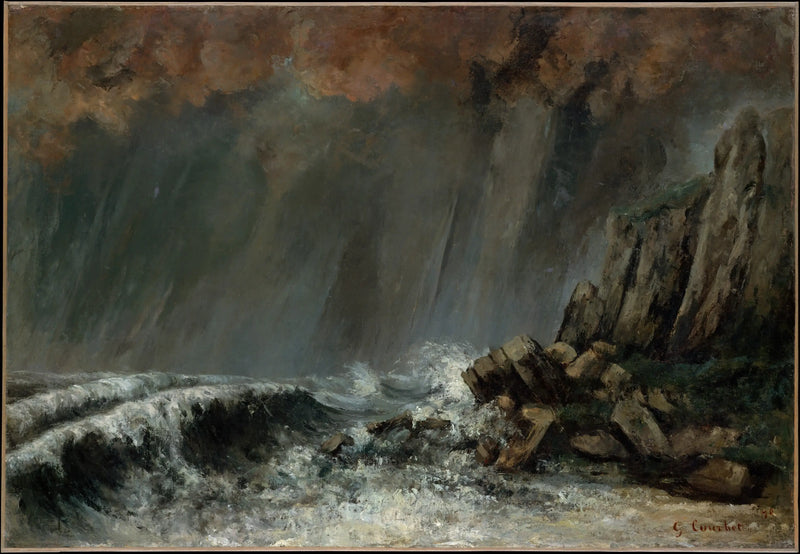 Marine : La trombe marine - Gustave Courbet