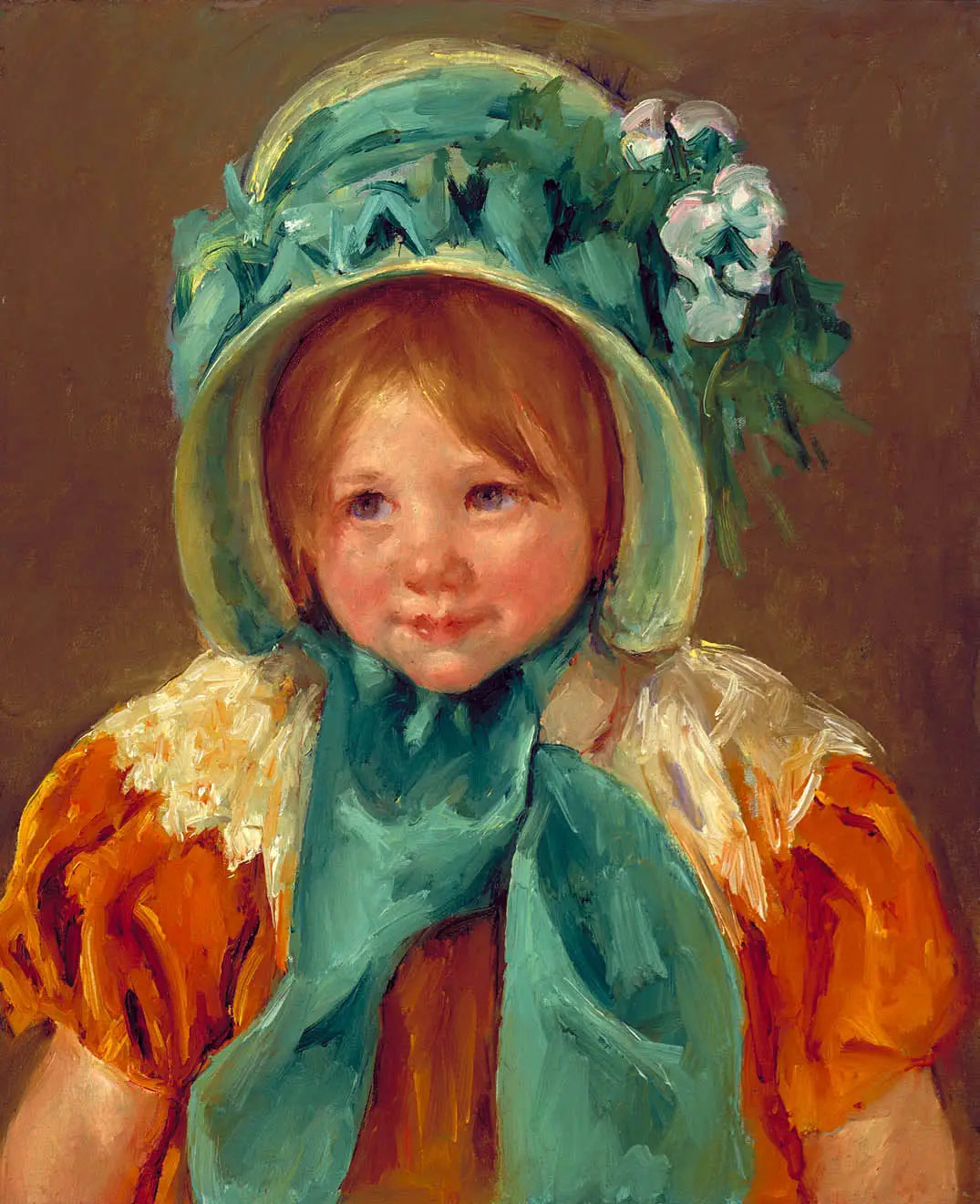 Reproduction du tableau « Sara au bonnet vert - Mary Cassatt » par Alpha Reproduction en peinture à l’huile