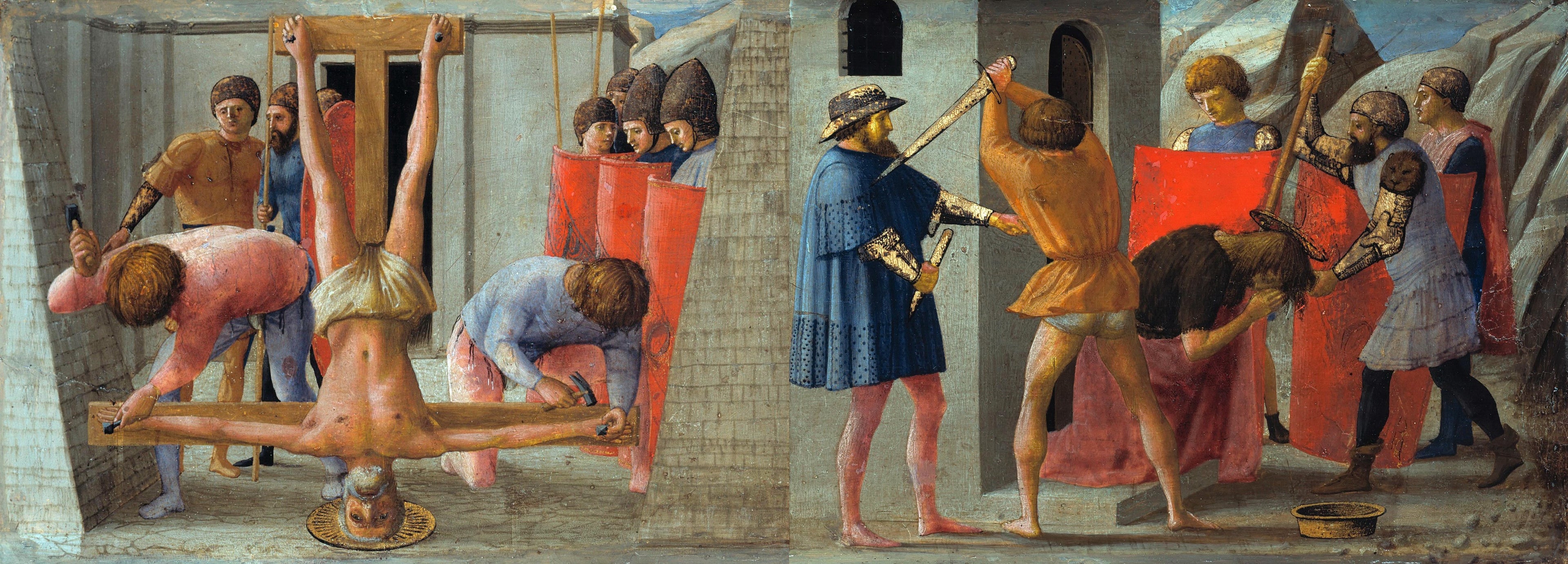 The Crucifixion of Saint Peter and the Beheading of Saint John the Baptist - Masaccio