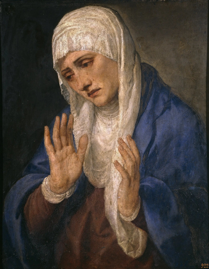 Mater Dolorosa with Hands Spread - Titian