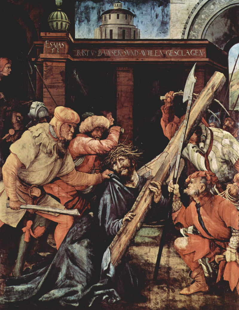 Retable de Tauberbischofsheim : The Christ carrying the cross - Matthias Grünewald