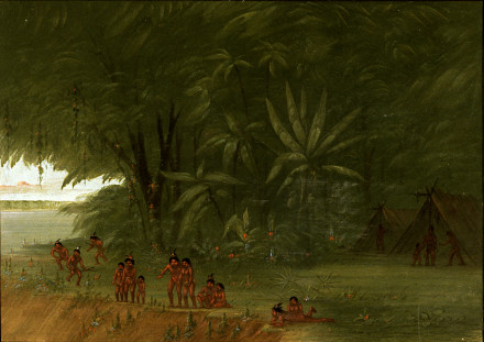 Campement de Mauhees - George Catlin