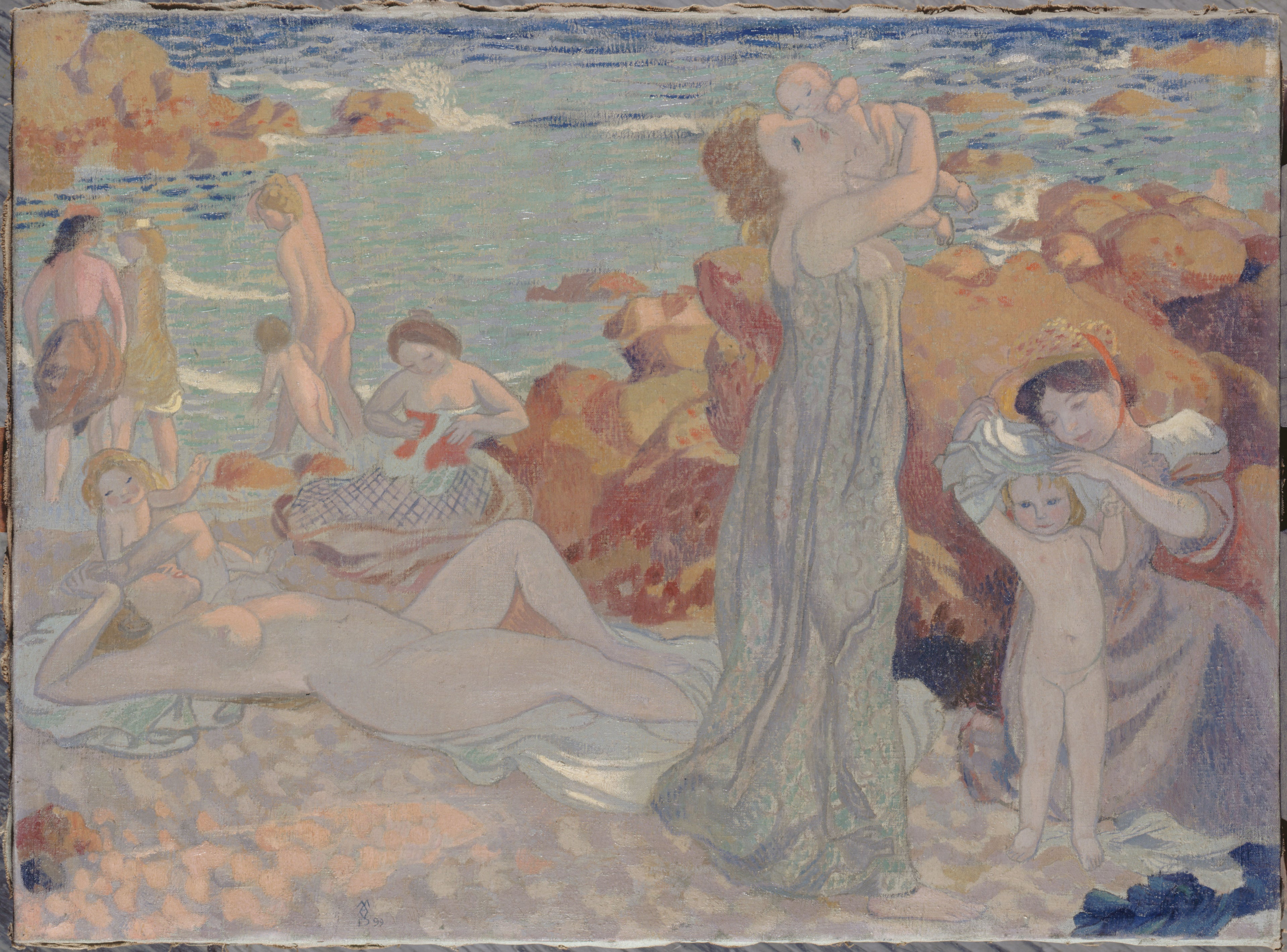 Baigneuses, plage du Pouldu - Maurice Denis