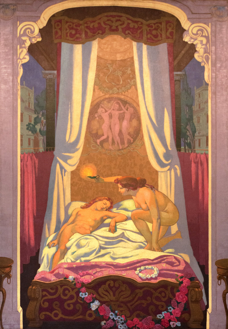 Panel III. Psyche discovers that her mysterious lover is Love - Maurice Denis