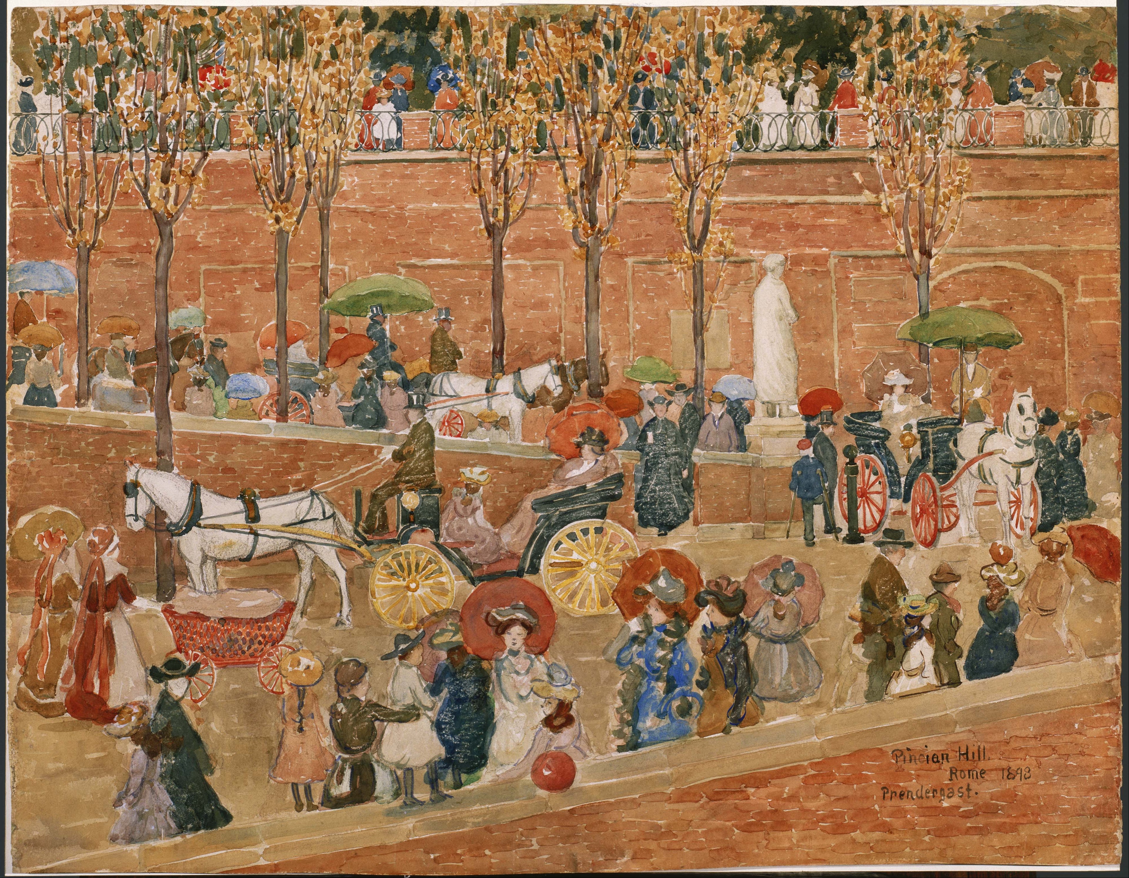 Colline du Pincio, Rome - Maurice Prendergast