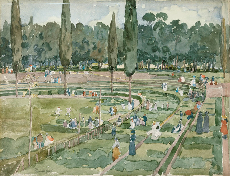 The Hippodrome (Piazza Siena, Jardins Borghèse, Rome) - Maurice Prendergast