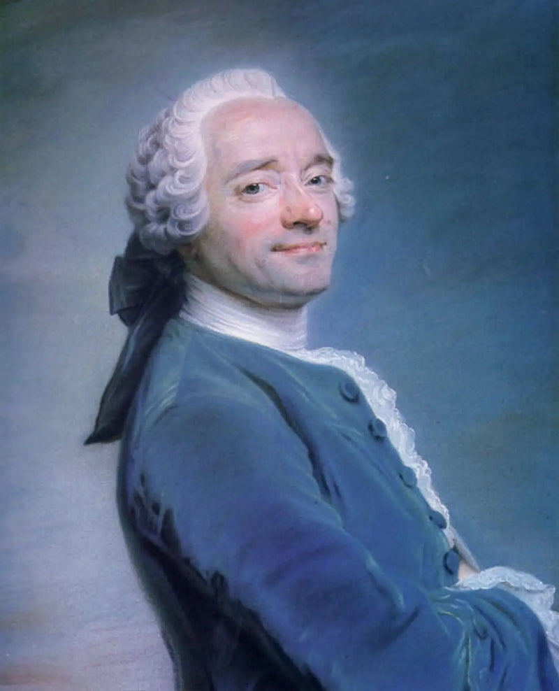 Self-Portrait with Blue Coat - Maurice-Quentin de La Tour