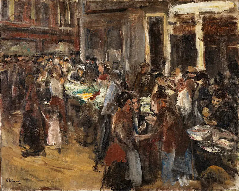 Marché aux légumes à Amsterdam - Max Liebermann - Alpha Reproduction