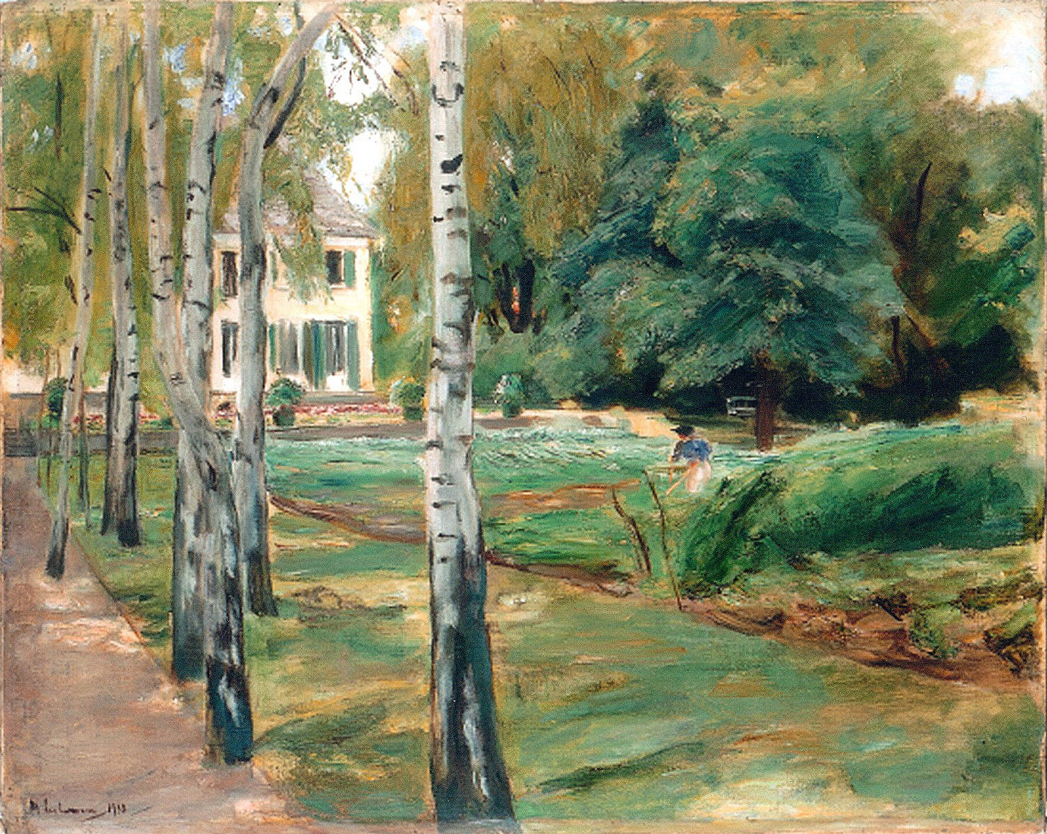 The Birch Alley in the Wannsee Garden to the West - Max Liebermann