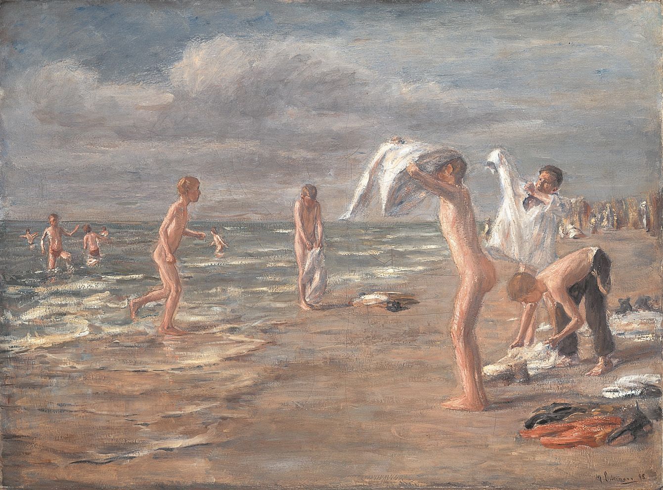 Boys Bathing - Max Liebermann