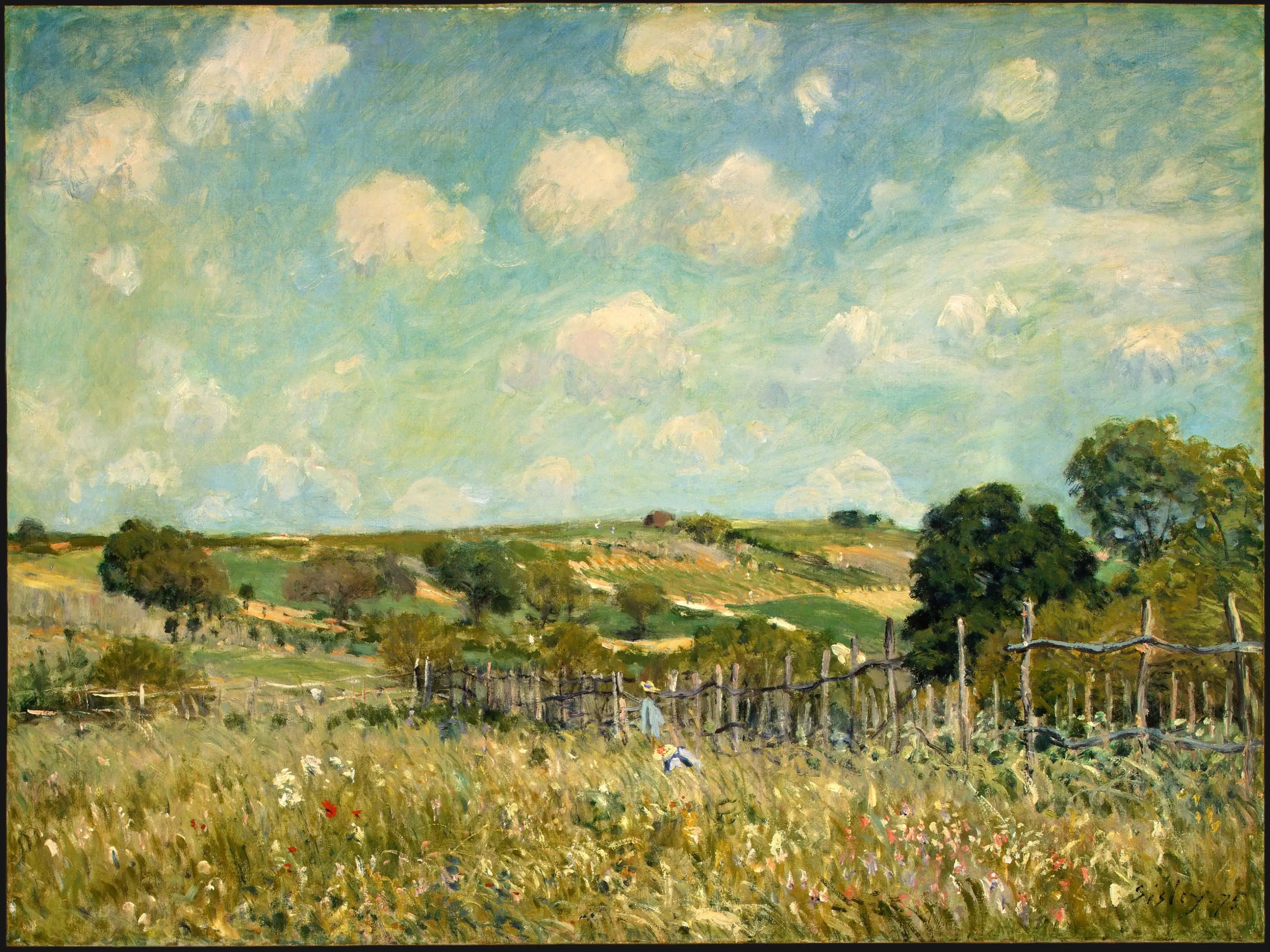 Reproduction du tableau « La Prairie - Alfred Sisley » par Alpha Reproduction en peinture à l’huile
