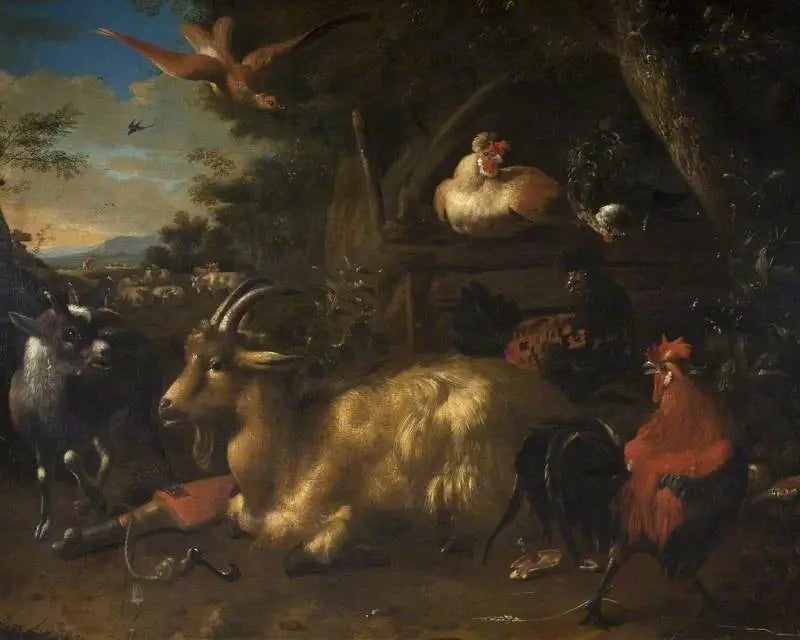 The Farmyard - Melchior de Hondecoeter