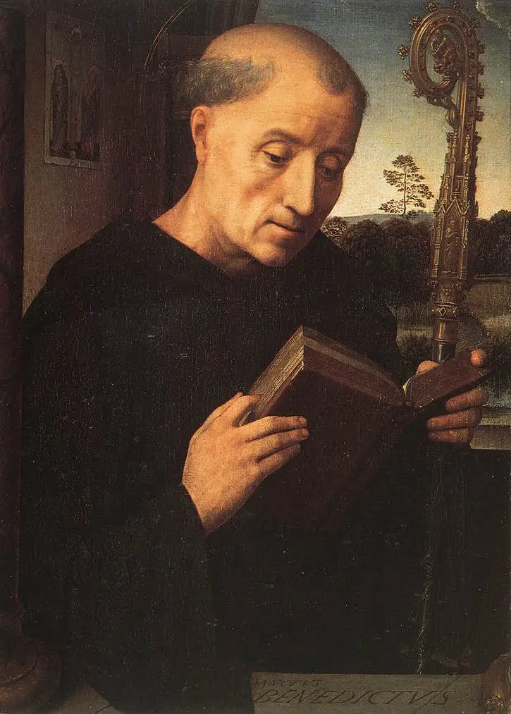 Saint Benoît : Left Wing - Hans Memling