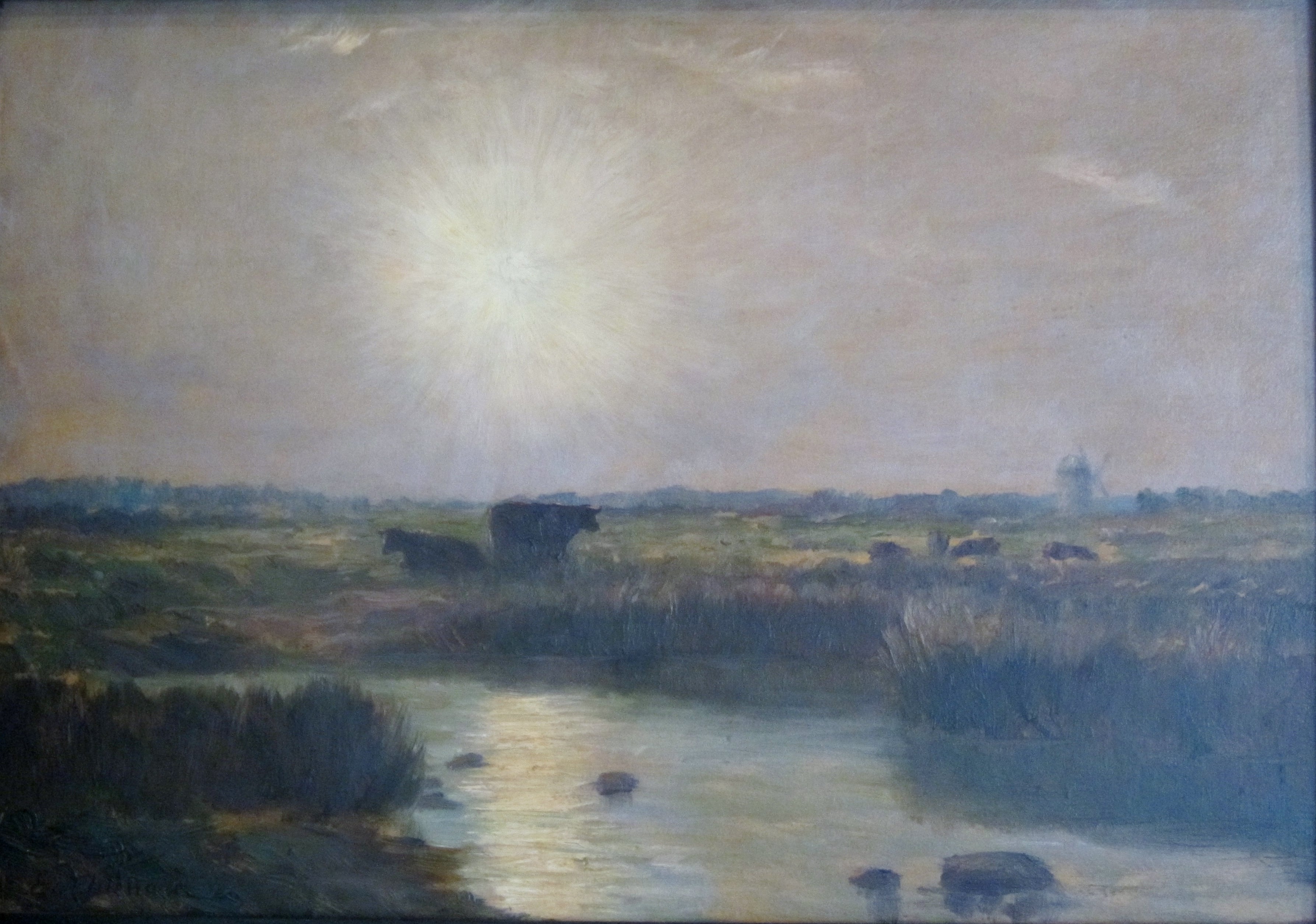 Cows in the estuary - René Ménard