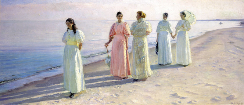 A Walk on the Beach - Michael Peter Ancher