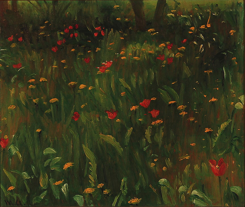 The Ancher family garden in Skagen. -Michael Peter Ancher