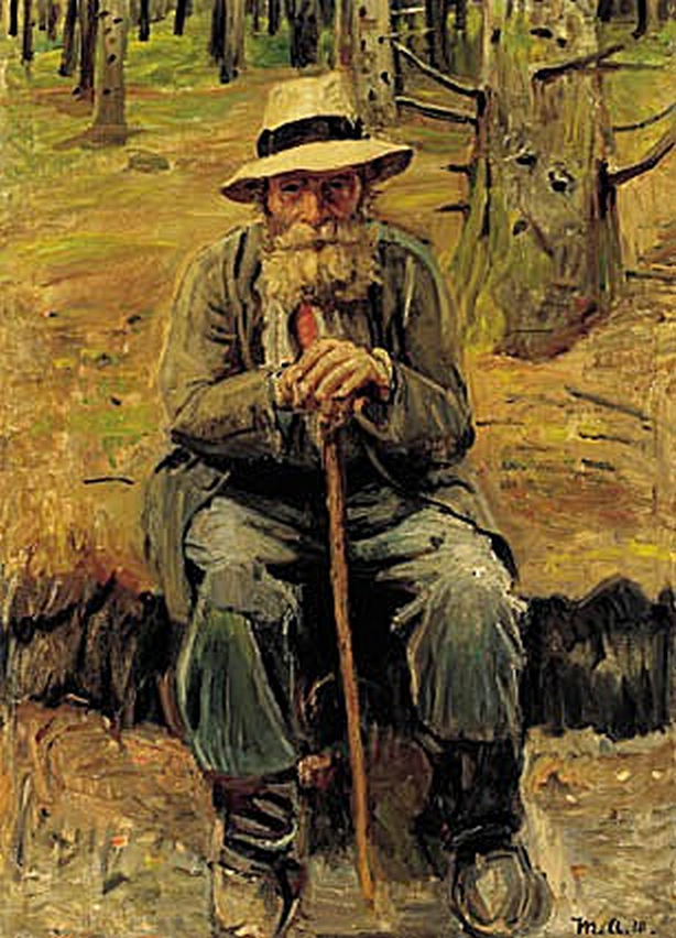 Resting by the side of a forest road. - Michael Peter Ancher