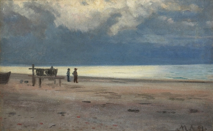 Des pêcheurs sur la plage. - Michael Peter Ancher - Alpha Reproduction