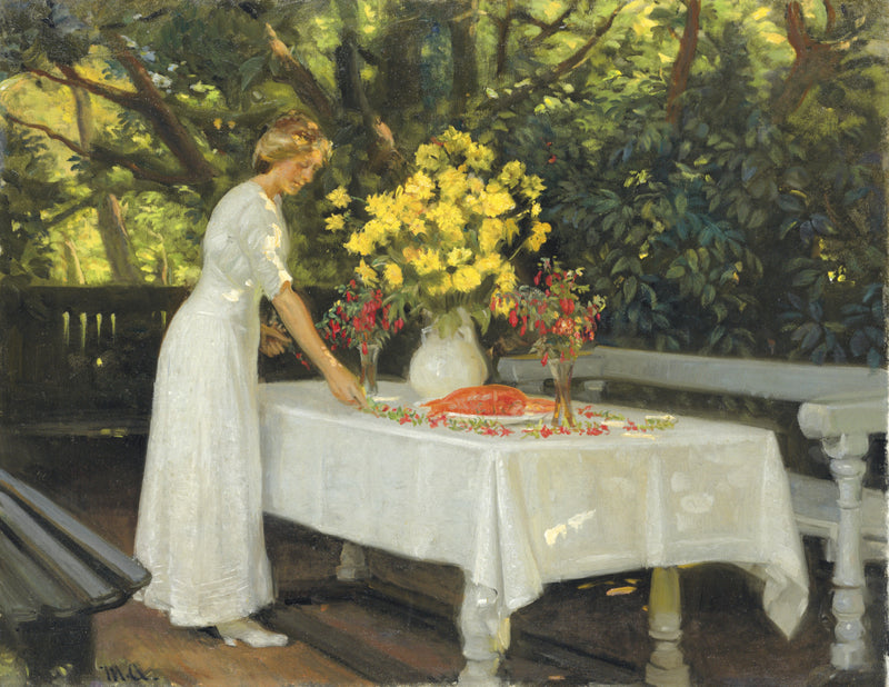 Preparing lunch. - Michael Peter Ancher