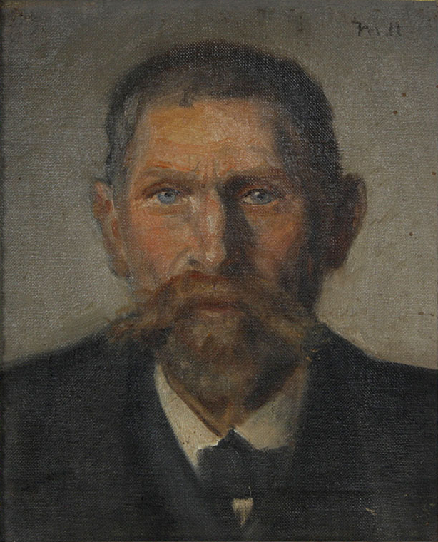 Portrait of the fisherman Jens Martin Jensen Røntved. -Michael Peter Ancher