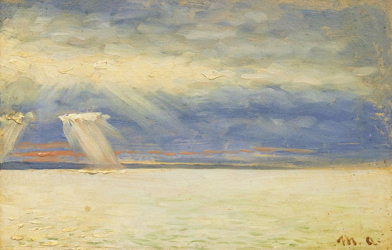 The sun breaks through the clouds. - Michael Peter Ancher