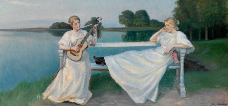 A summer evening in Skagen. - Michael Peter Ancher