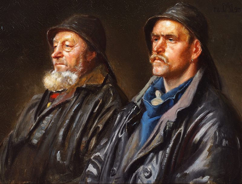 Two fishermen from Skagen, Denmark. -Michael Peter Ancher