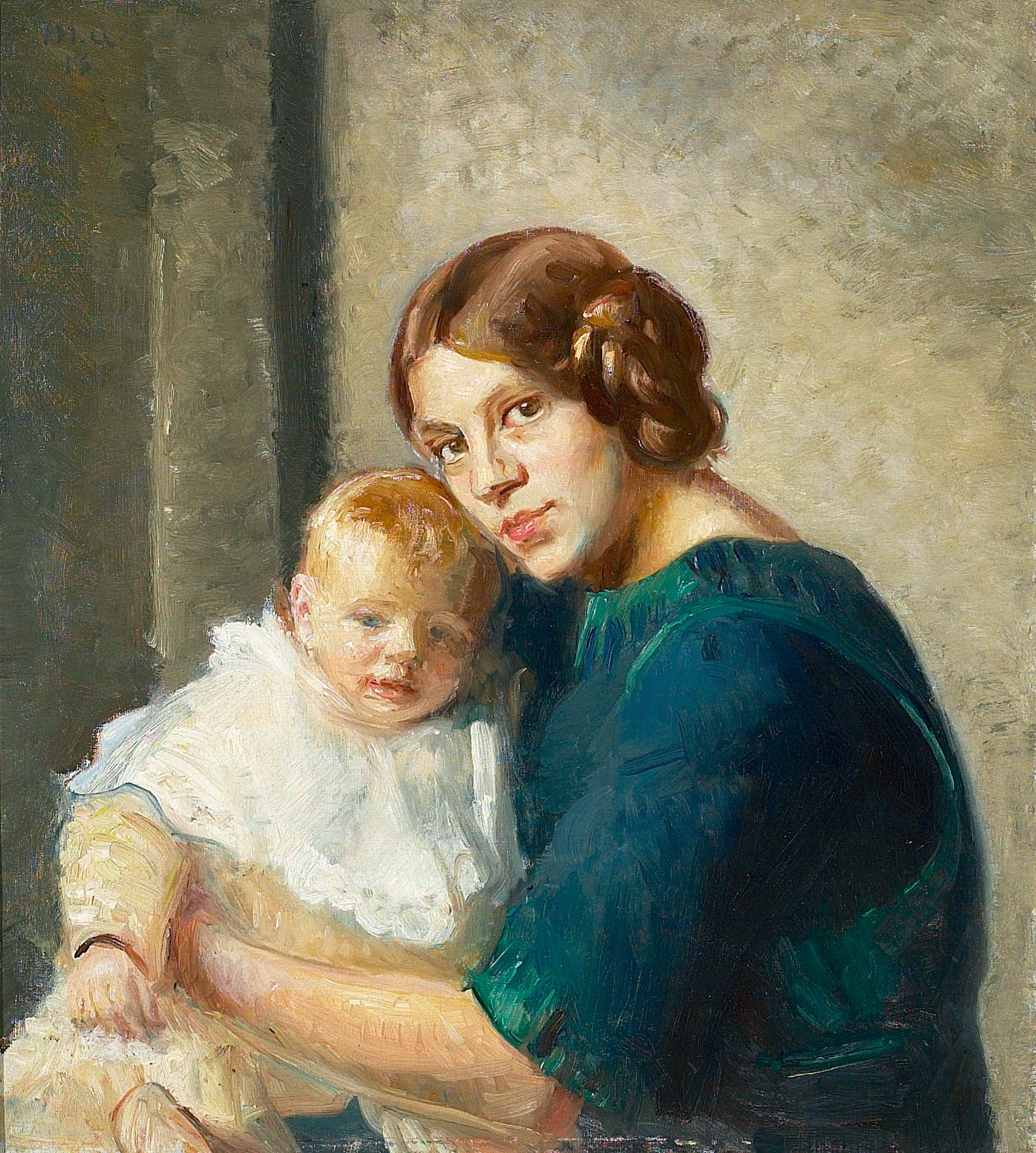 A young mother with her child. - Michael Peter Ancher