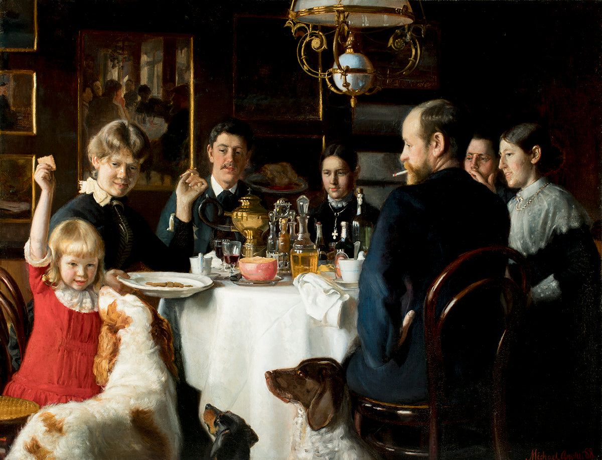 À table pour déjeuner. - Michael Peter Ancher - Alpha Reproduction