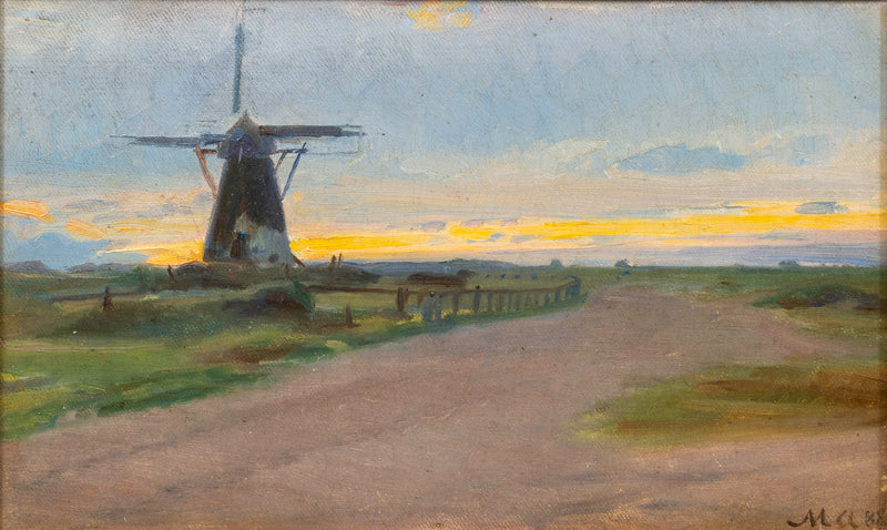 An old windmill. - Michael Peter Ancher