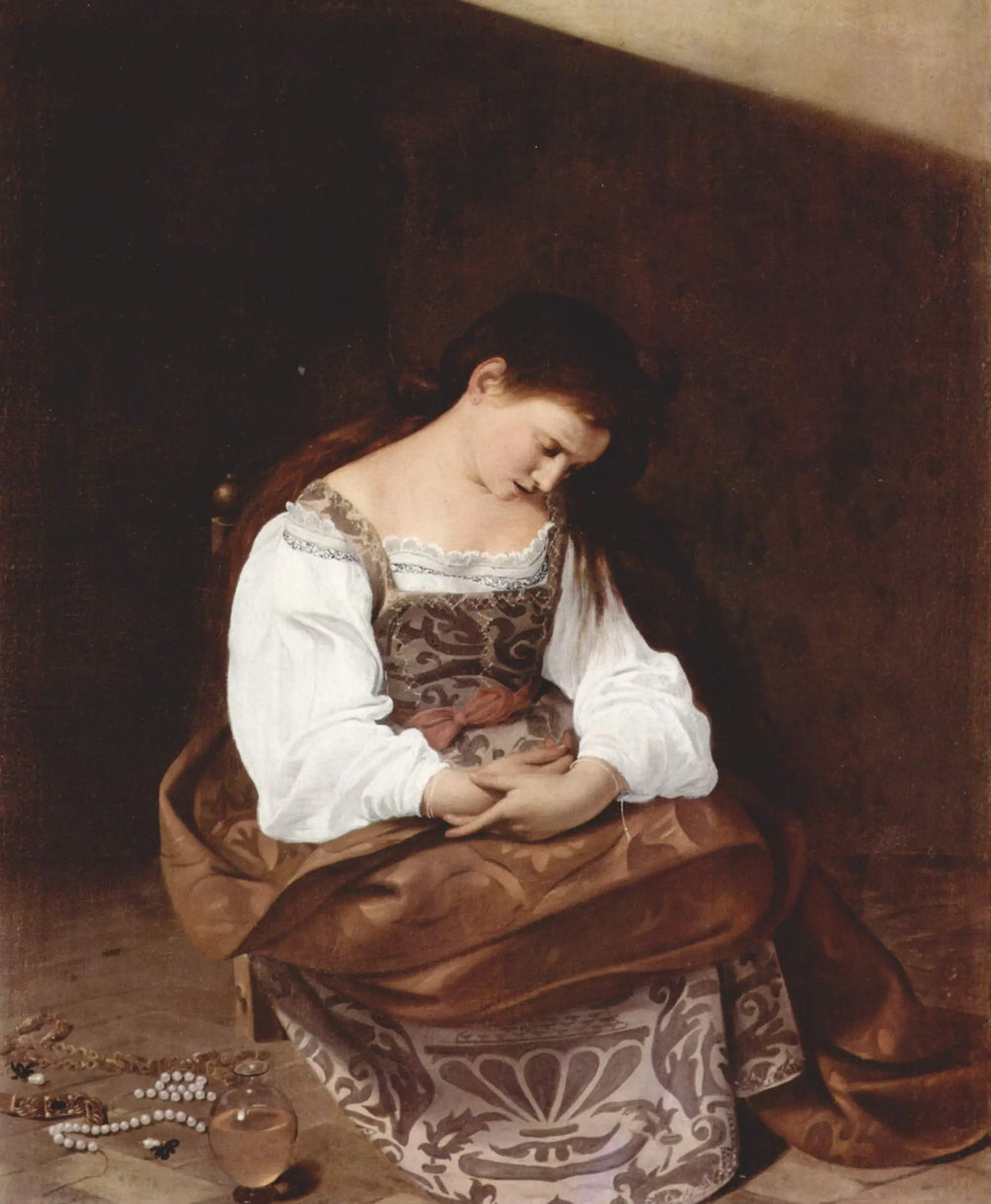 Reproduction du tableau « Madeleine repentante - Le Caravage » par Alpha Reproduction en peinture à l’huile