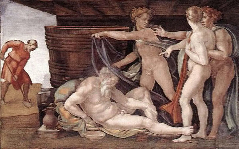 The Drunkenness of Noah - Michelangelo