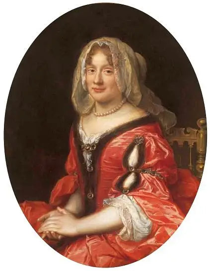 Portrait of a woman in Polish costume, most likely Claudine Françoise Mignot, wife of Jean Casimir Vasa - Pierre Mignard
